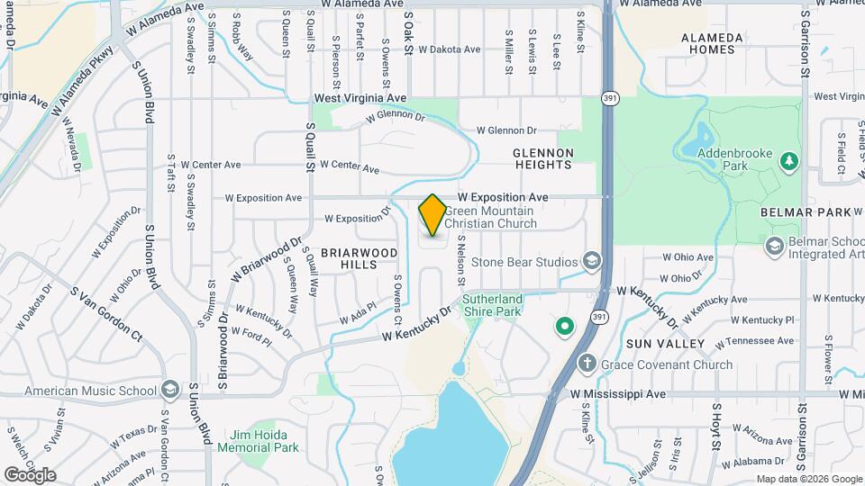 818 S Oak St Map and Location Details