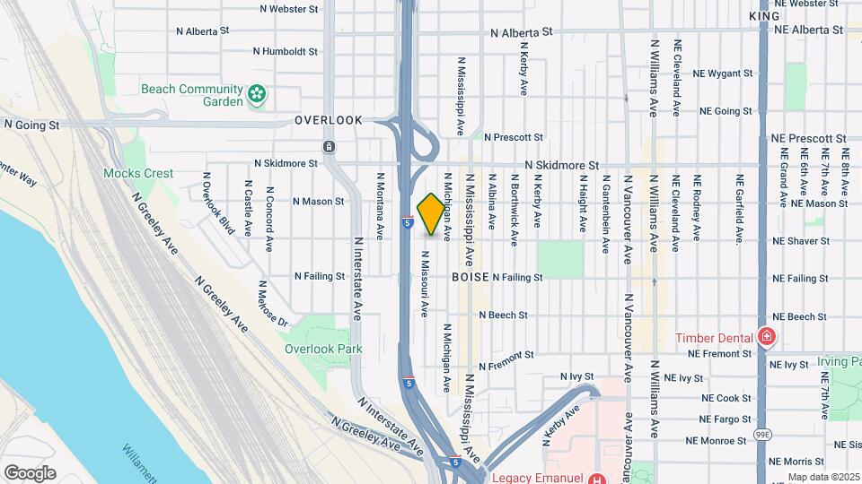 1036 N Shaver St Map and Location Details