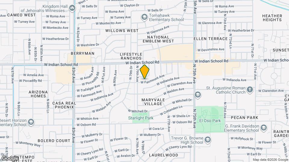 7818 W Fairmount Ave Map and Location Details