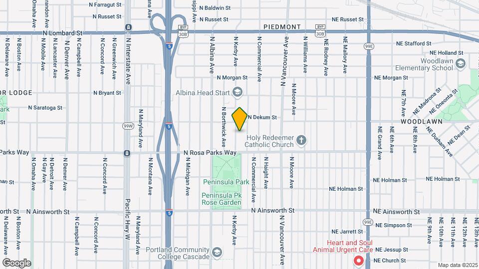 6628 N Kerby Ave Map and Location Details