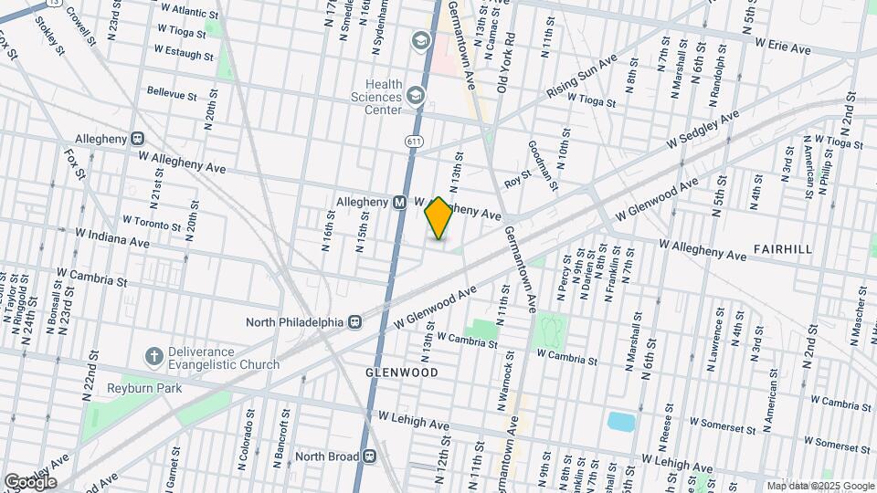 1305 W Clearfield St Map and Location Details