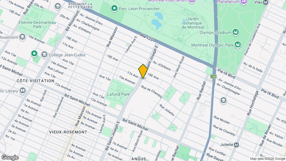 3690 Saint-Joseph Boul E Map and Location Details