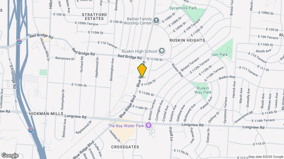 11127 Blue Ridge Blvd Map and Location Details