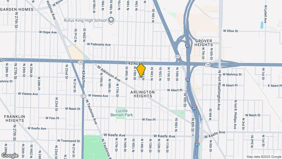 1401 W Melvina St Mapa y Detalles de la Ubicación