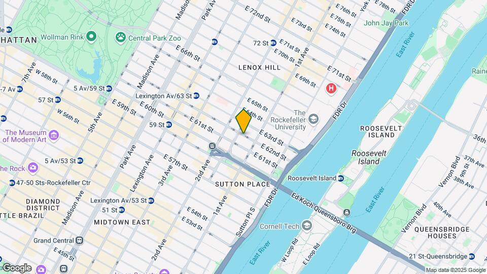 342 E 62nd St Map and Location Details
