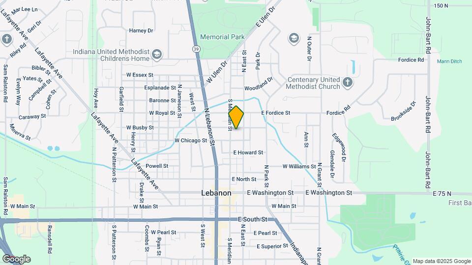 615 N Meridian St Map and Location Details