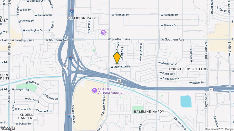 1254 W Manhatton Dr Map and Location Details