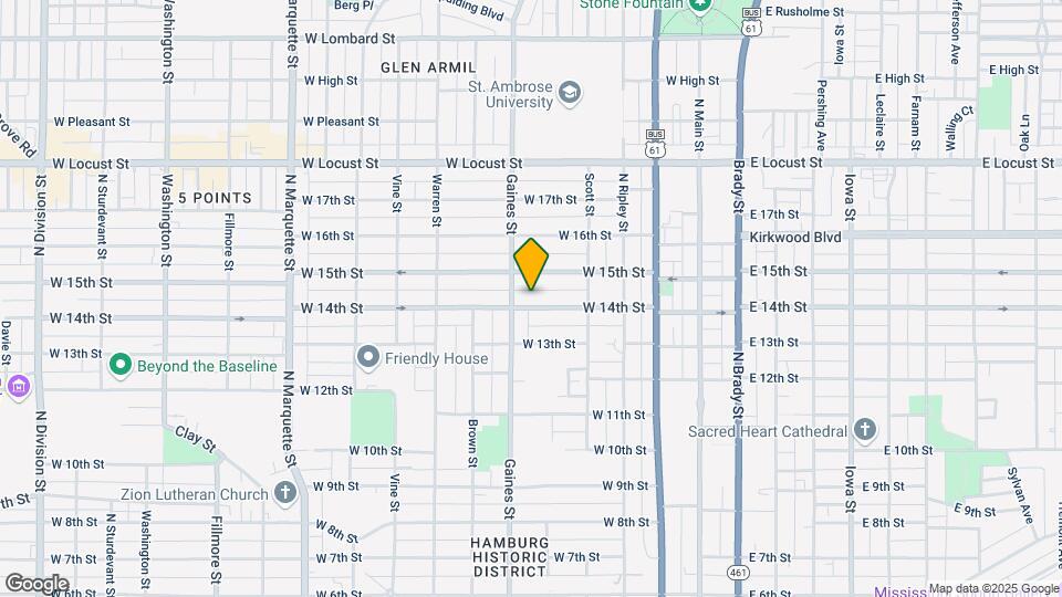616 W 14th St Map and Location Details