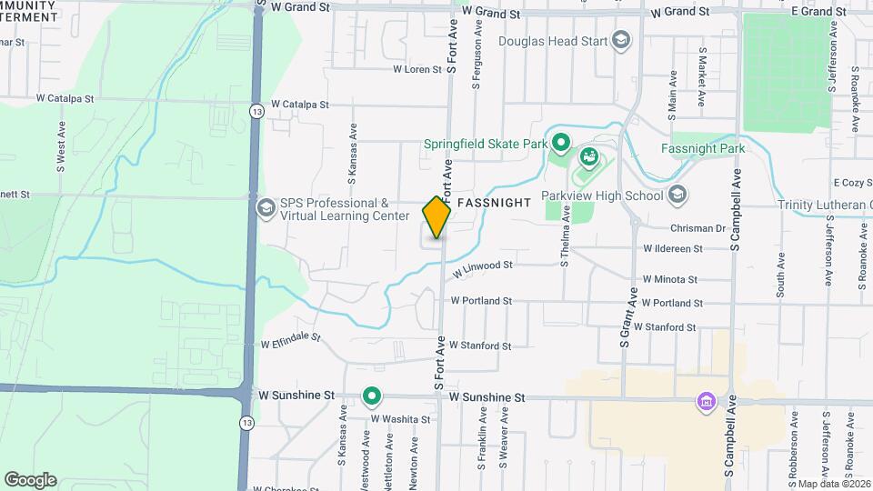 1453 S Fort Ave Map and Location Details