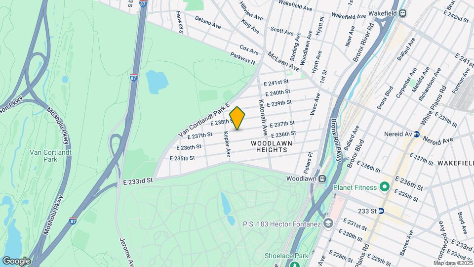 224 E 237th St-Unit -DUPLEX Map and Location Details