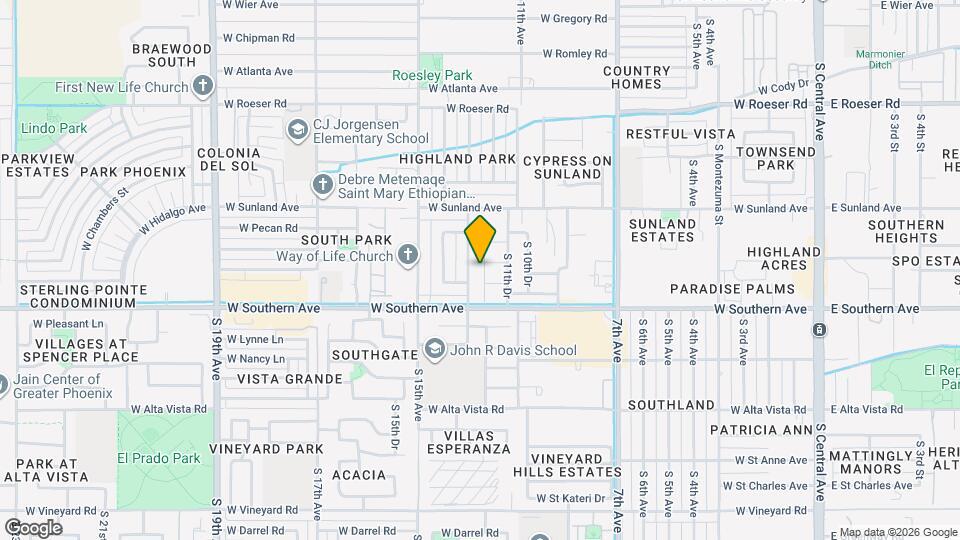5820 S 12th Ln Mapa y Detalles de la Ubicación