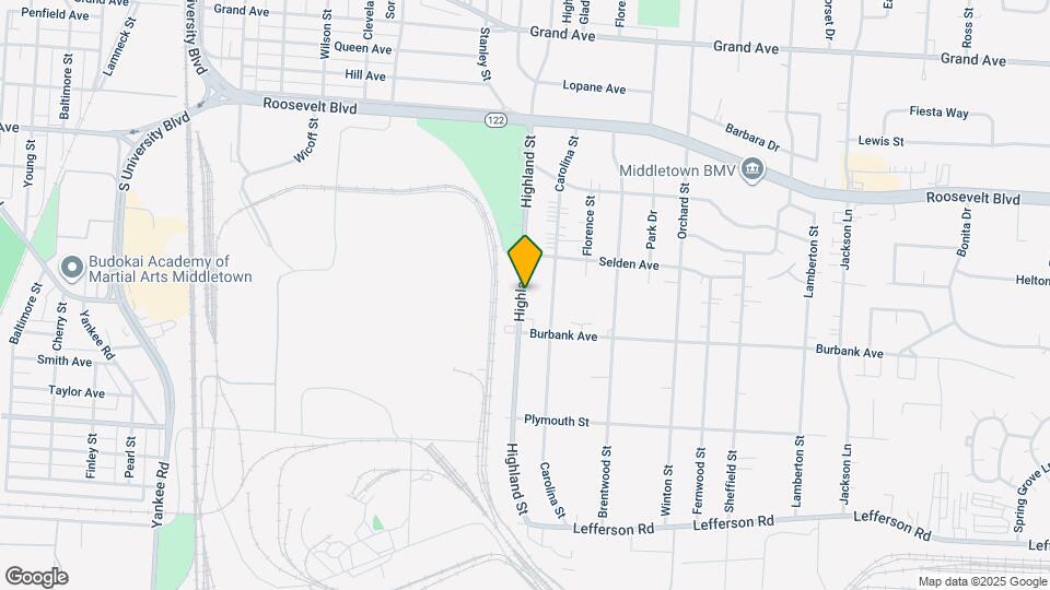 1731 Highland St Map and Location Details