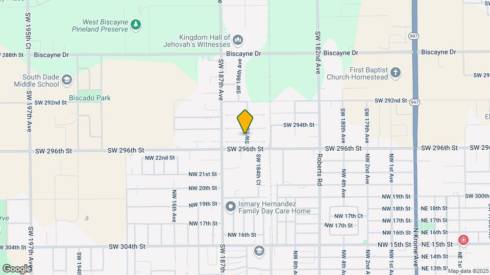 18555 SW 295th Terrace Map and Location Details