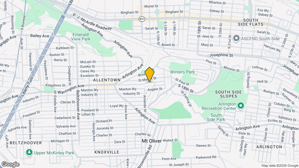 1022 E Warrington Ave Map and Location Details