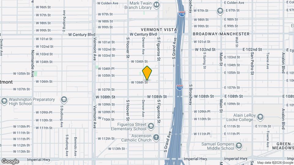 550 W 106th St, Unit 0 Mapa y Detalles de la Ubicación
