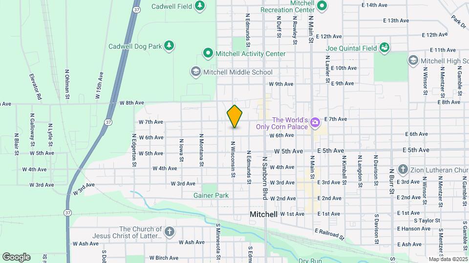 604 N Wisconsin St Map and Location Details