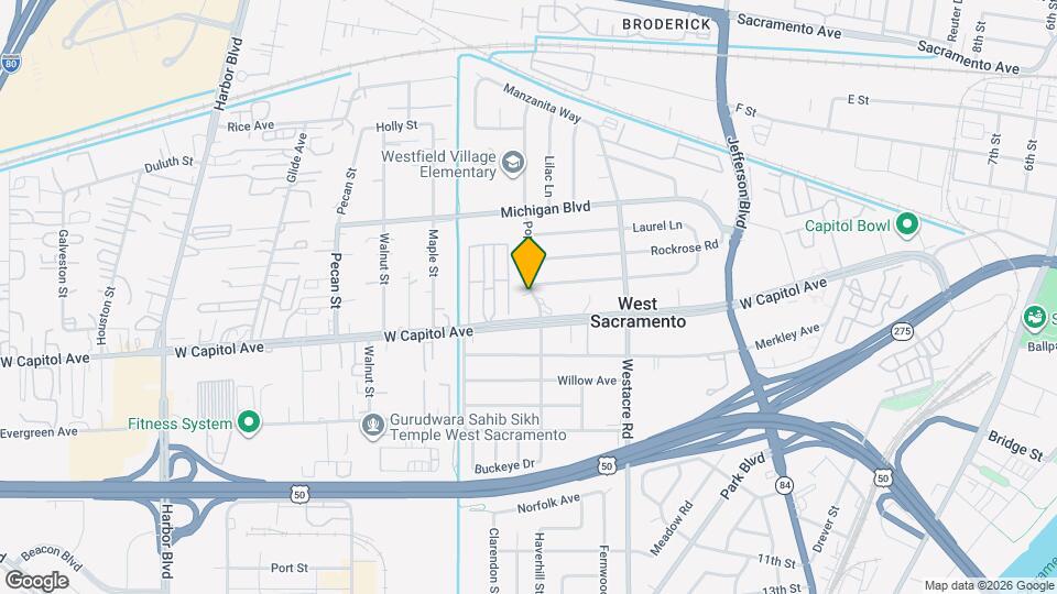 710 Poplar Ave Map and Location Details