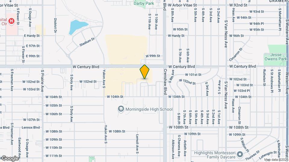10121 Woodworth Ave Map and Location Details
