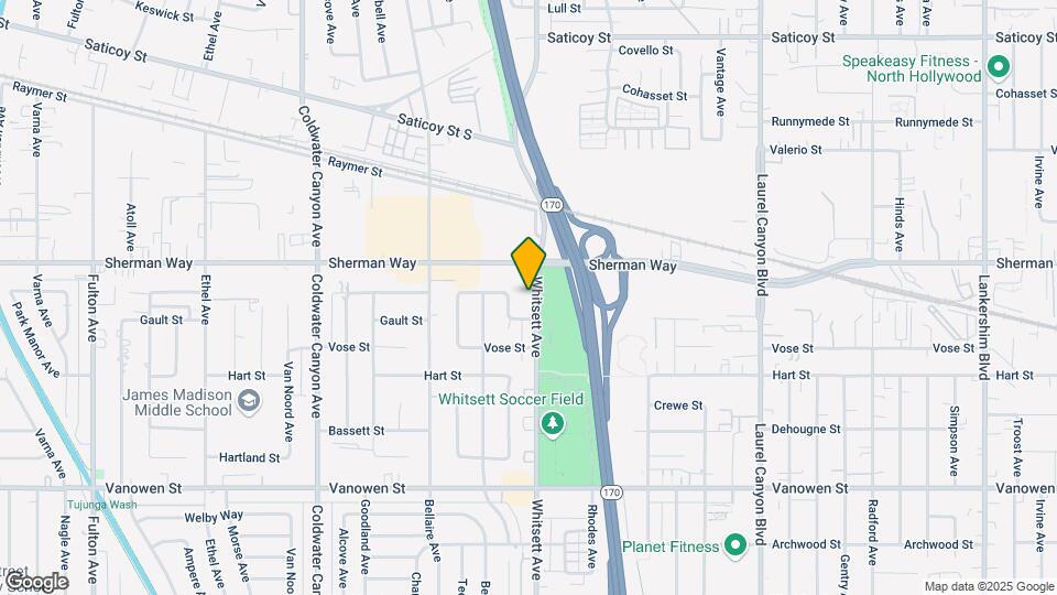 7123 Whitsett Ave Mapa y Detalles de la Ubicación