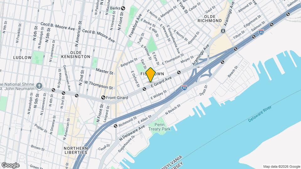 433 E Girard Ave Mapa y Detalles de la Ubicación
