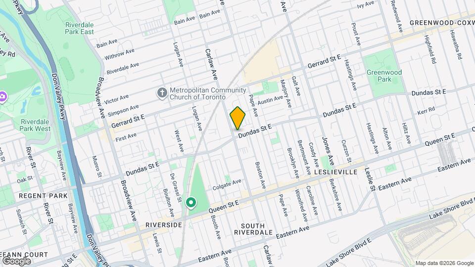 1190 Dundas St E, Unit 322 Map and Location Details