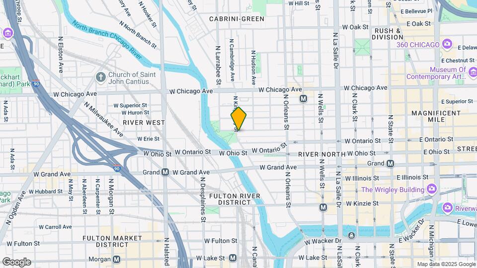 653 N Kingsbury St, Unit 1702 Map and Location Details
