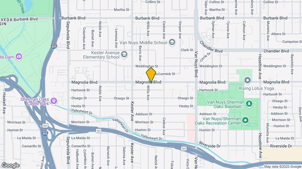 14758 Magnolia Blvd Map and Location Details