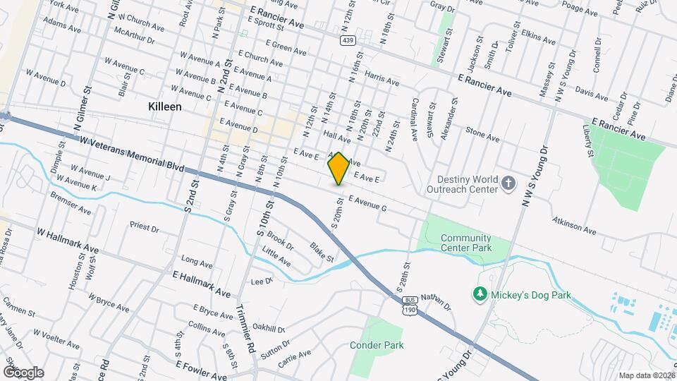 907 E Avenue G Mapa y Detalles de la Ubicación