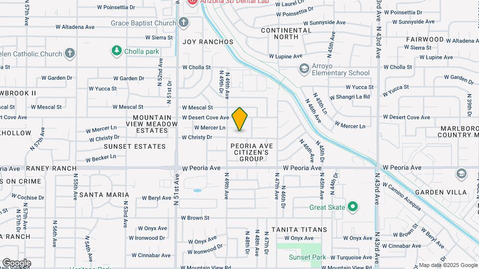 4818 W Christy Dr Map and Location Details