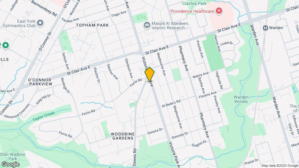 1040 Victoria Park Ave Map and Location Details