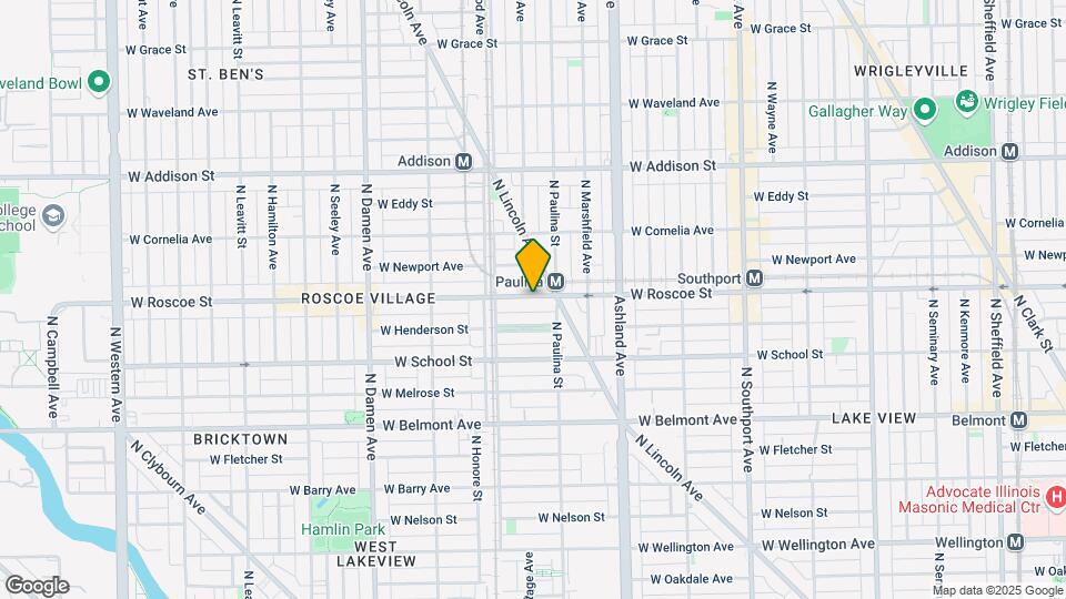 1721 W Roscoe St Mapa y Detalles de la Ubicación