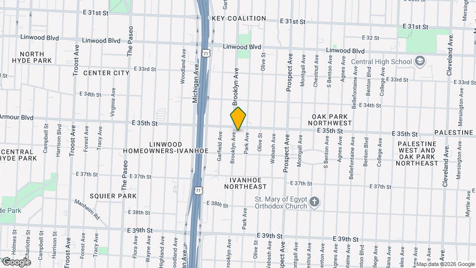 3509 Brooklyn Ave Map and Location Details