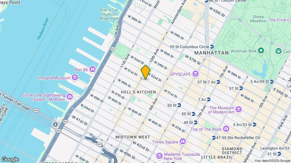 460 West 51st Street Map and Location Details