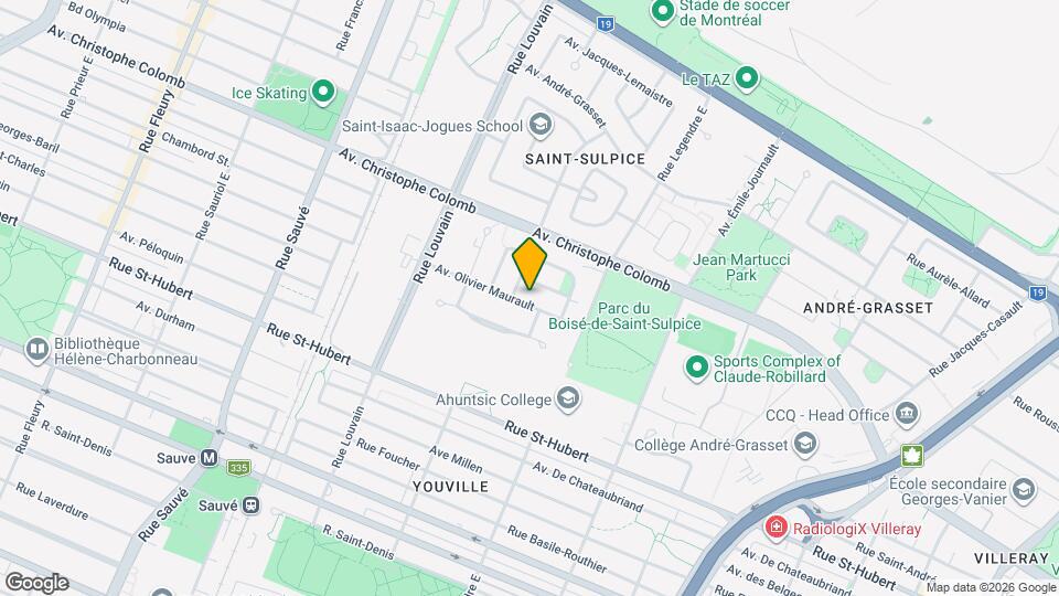 9261-9267 Olivier-Maurault Av Map and Location Details