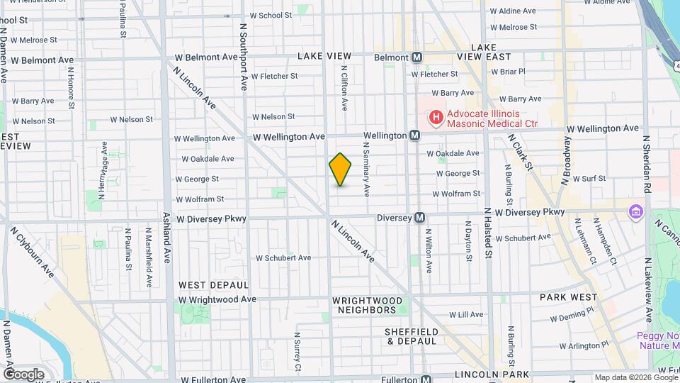 1142 W Wolfram St, Unit 2 Mapa y Detalles de la Ubicación