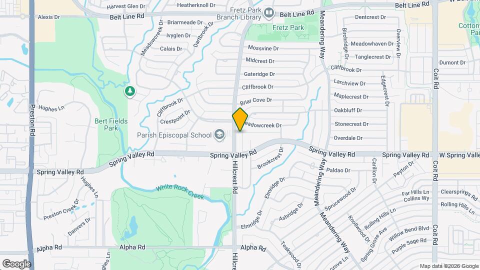 14140 Hillcrest Rd Map and Location Details