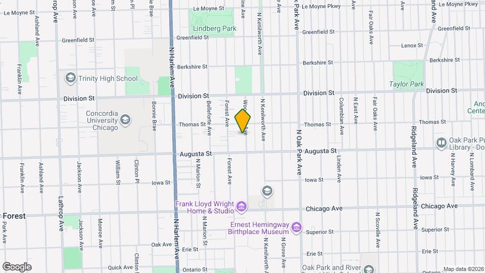 725 Woodbine Ave Mapa y Detalles de la Ubicación