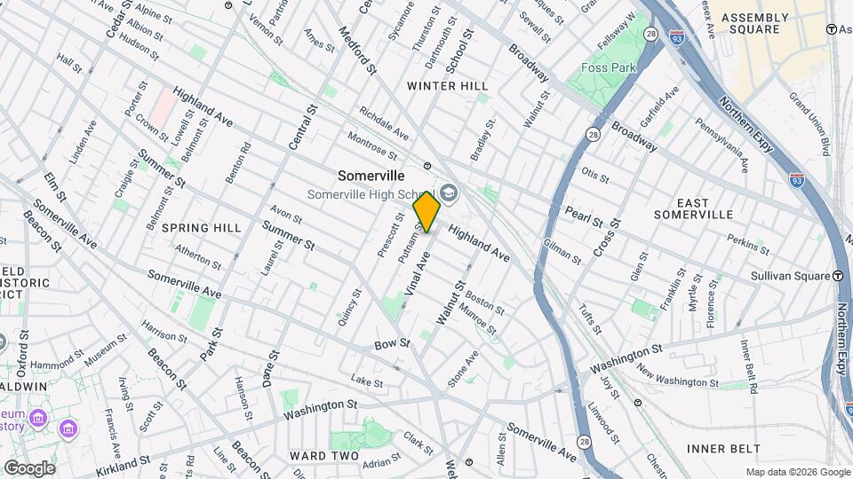 56 Vinal Ave, Unit Union Square apartment 2 Map and Location Details
