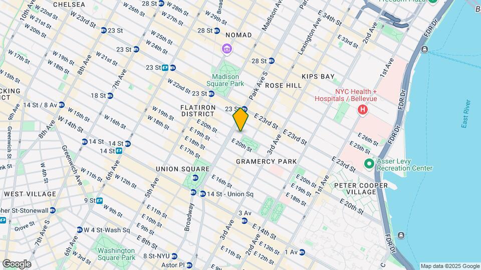 1 Gramercy Park West Map and Location Details