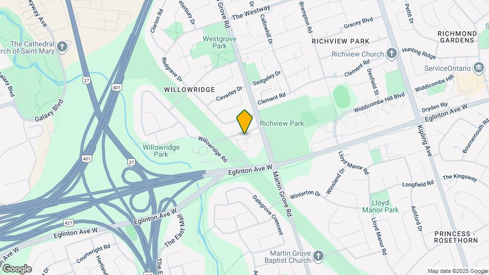 25 Richgrove Dr Map and Location Details
