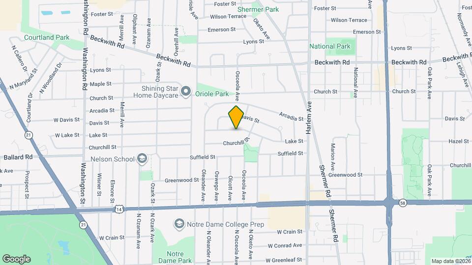 7425 Lake St Map and Location Details