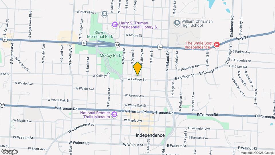 210 W College St Map and Location Details