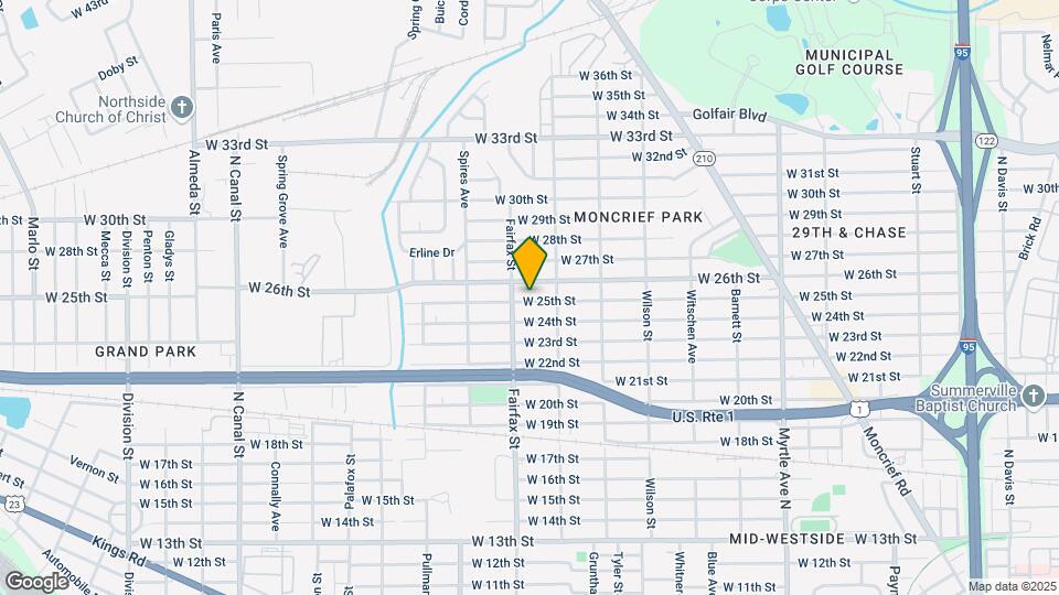 1743 W 25th St Map and Location Details
