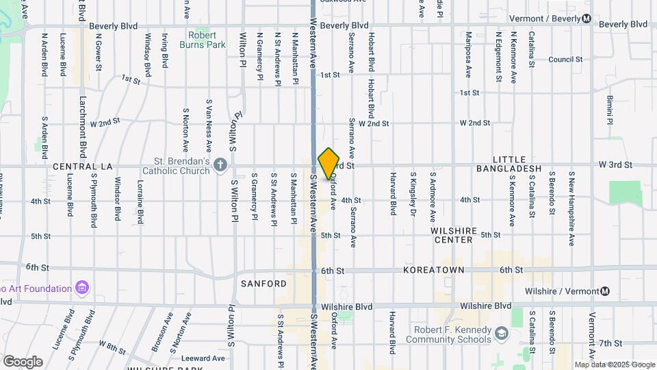333 S Oxford Ave Mapa y Detalles de la Ubicación