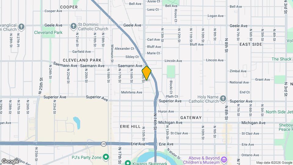 1561 N 15th St Map and Location Details