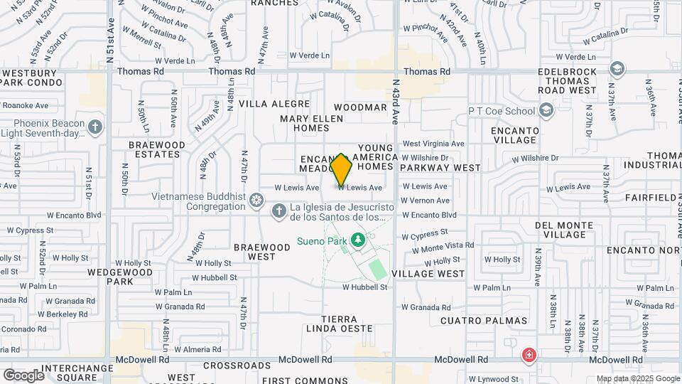 4441 W Lewis Ave Map and Location Details