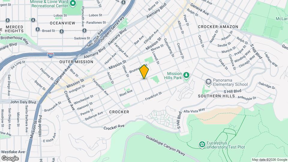 517 Hanover St, Unit InLaw Map and Location Details