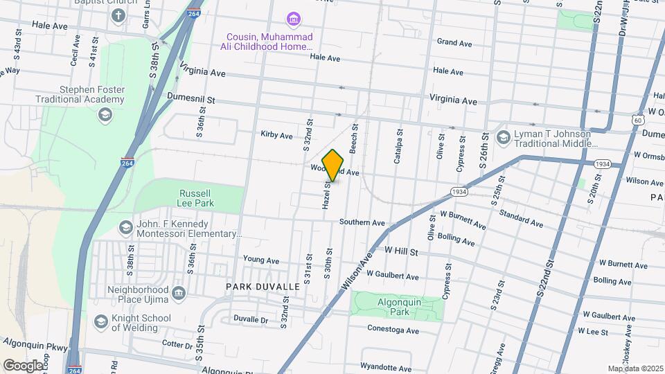 1421 Hazel St Map and Location Details