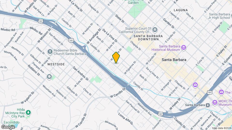 1208 Castillo St Map and Location Details