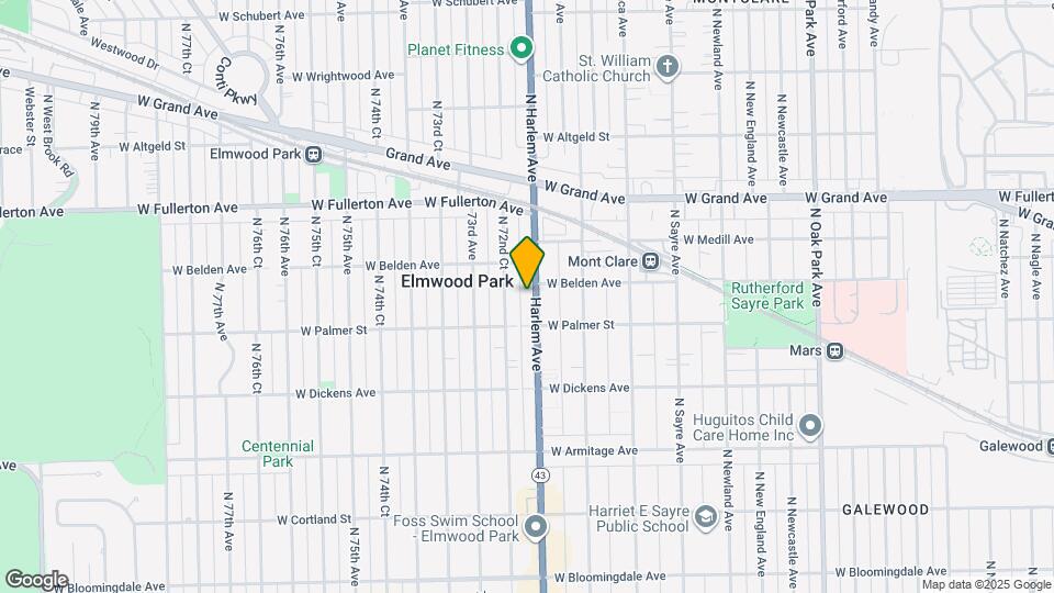 2222 N Harlem Ave Map and Location Details